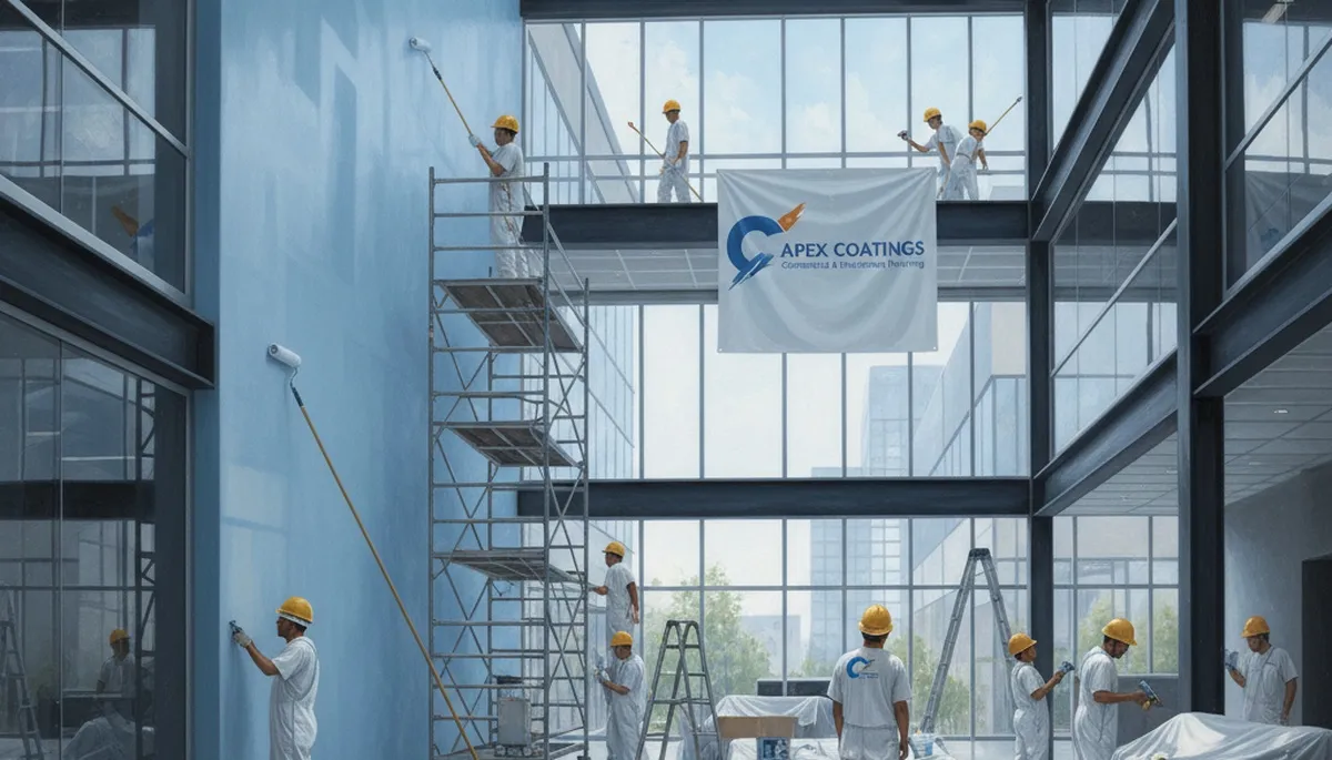 Commercial painting crew refreshing Anaheim, CA business exterior with durable protective coatings