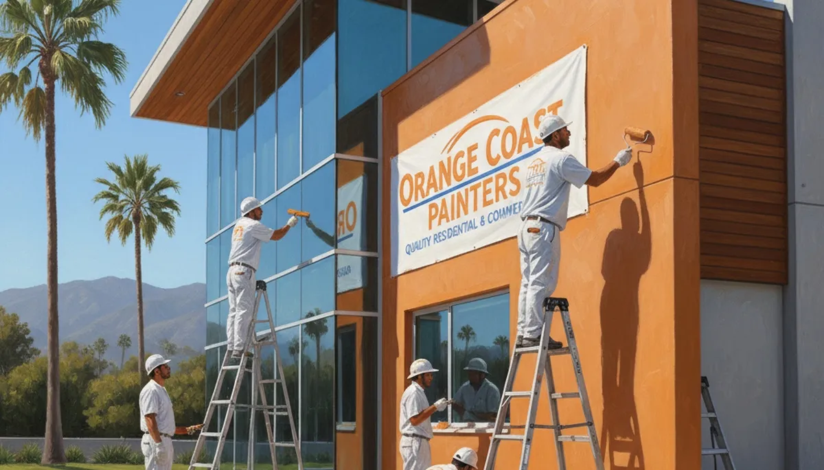 Painter in Anaheim, CA applying fresh interior paint to a home wall