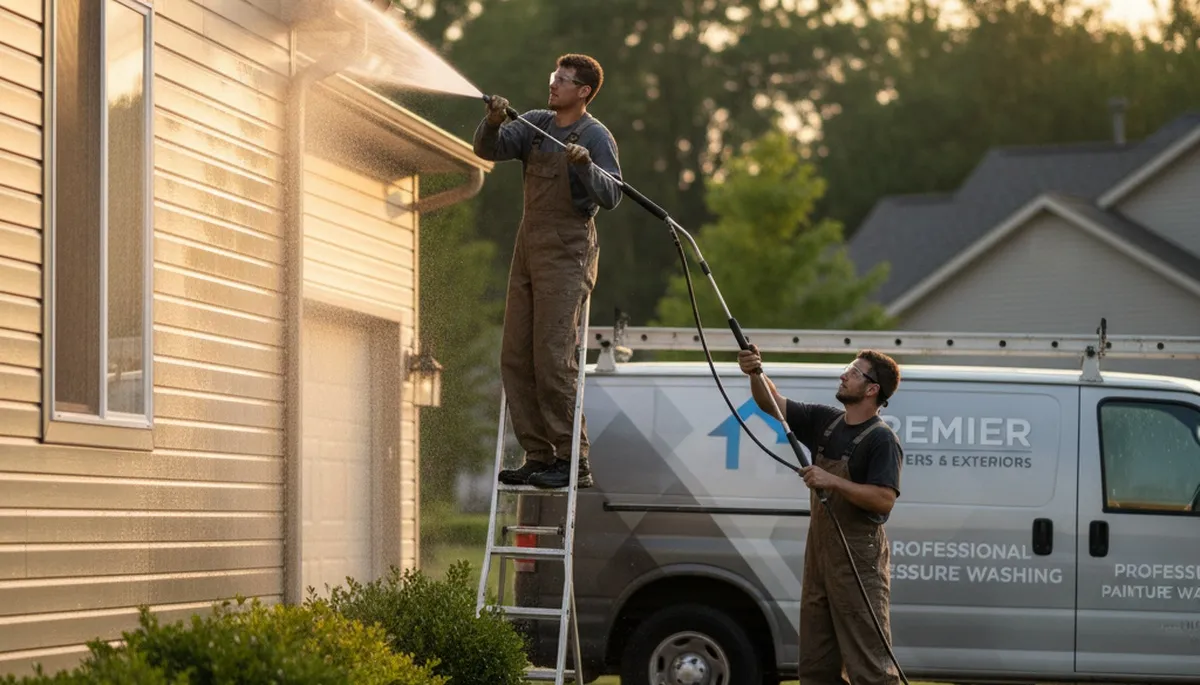 Vinyl siding pressure cleaning in Anaheim, CA by Anaheim Paint Pros to restore curb appeal and remove buildup